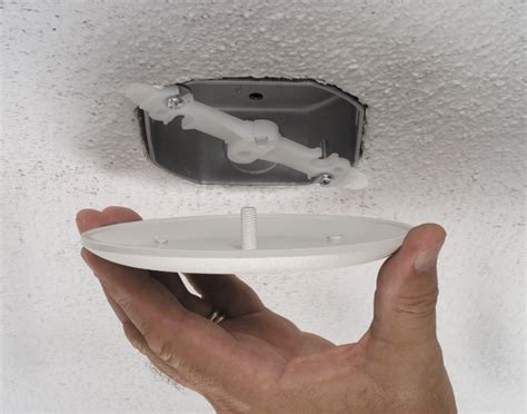 how to cover a junction box in the ceiling|outlet for round ceiling box.